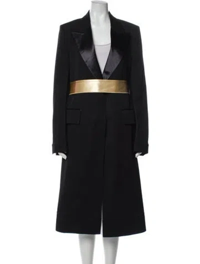 Pre-owned Victoria Beckham Virgin Wool Coat In Black