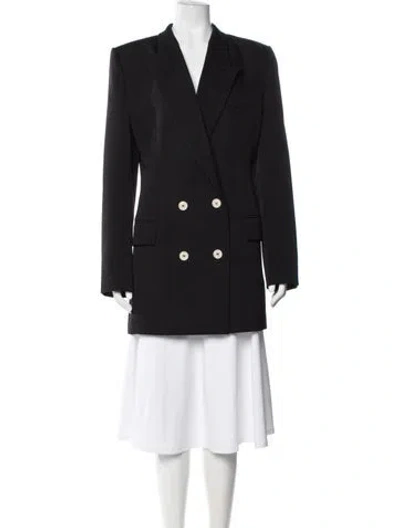 Pre-owned Victoria Beckham Virgin Wool Coat In Black