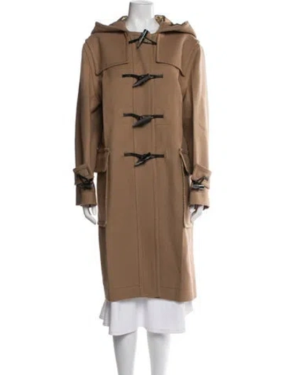 Pre-owned Victoria Beckham Virgin Wool Coat In Brown