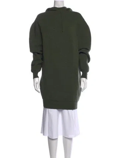 Pre-owned Victoria Beckham Virgin Wool Crew Neck Sweater In Green