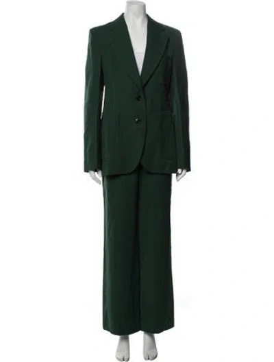 Pre-owned Victoria Beckham Virgin Wool Pantsuit In Green