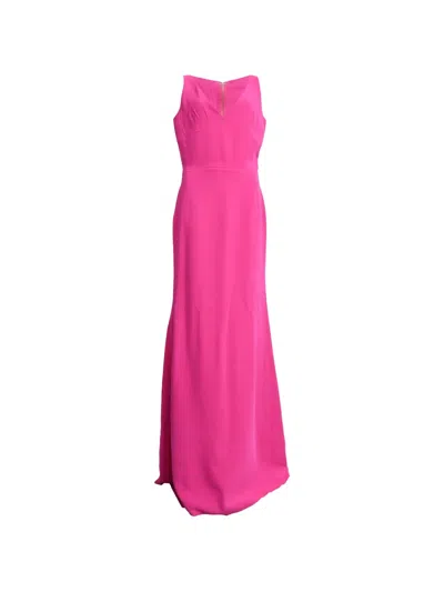 Pre-owned Victoria Beckham V-neck Maxi Dress In Pink
