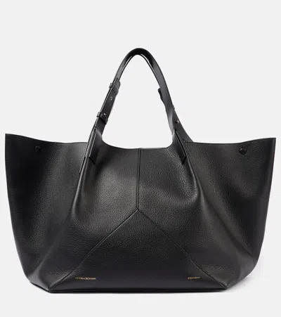Victoria Beckham W11 Jumbo Leather Tote Bag In Black