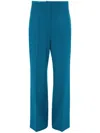 VICTORIA BECKHAM WAISTBAND-DETAIL STRAIGHT-LEG TROUSERS