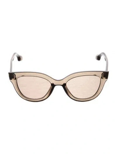 Pre-owned Victoria Beckham Wayfarer Mirrored Sunglasses In Black