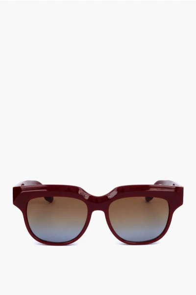 Victoria Beckham Wayfarer Sunglasses With Gradient Lenses In Orange