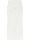 Victoria Beckham Flared High-waist Jeans With Subtle Logo Detail In White