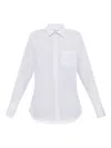 Victoria Beckham White Cotton Shirt With Back Detail In White