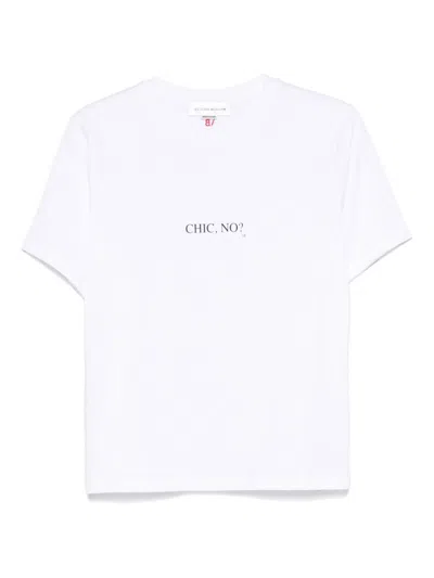 VICTORIA BECKHAM WHITE COTTON CREWNECK T-SHIRT