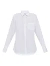 Victoria Beckham White Cotton Shirt With Back Detail In White