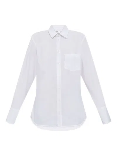 VICTORIA BECKHAM WHITE COTTON SHIRT WITH BACK DETAIL