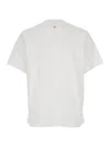 Victoria Beckham White Crewneck T-shirt With Slogan Print On The Front In Cotton Woman In White