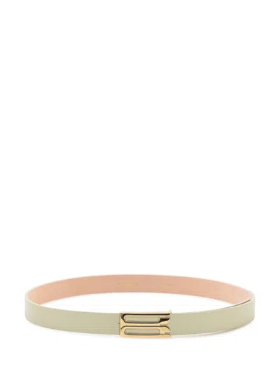 Victoria Beckham White Iconic Buckle Belt