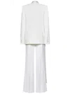 Victoria Beckham White Jacket With Shawl Collar In Fabric Woman In White
