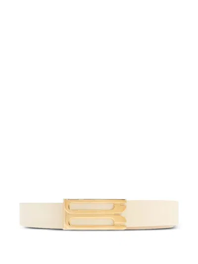 VICTORIA BECKHAM WOMEN WHITE LOGO BUCKLE SOLID BELT, 26 LUXURY BELTS FOR WOMEN DARVEYS
