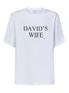 Victoria Beckham White 'david's Wife' Slogan T-shirt In White