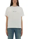 Victoria Beckham T-shirt In Cotton With Print In White