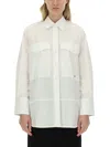 Victoria Beckham White Oversized Solid Shirt In White