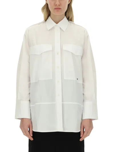 Victoria Beckham White Oversized Solid Shirt