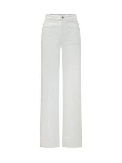 Victoria Beckham White Straight High Rise Jeans