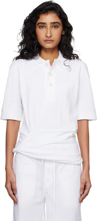 Victoria Beckham Short-sleeved Polo Shirt In White