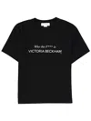 Victoria Beckham Who The F*** Is  T-shirt. In Black