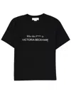 Victoria Beckham Printed Cotton Jersey T-shirt In Black