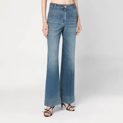 VICTORIA BECKHAM VICTORIA BECKHAM  WIDE JEANS IN FADED BLUE