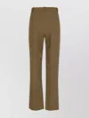 VICTORIA BECKHAM WIDE LEG CROPPED KICK TROUSERS WITH POCKETS