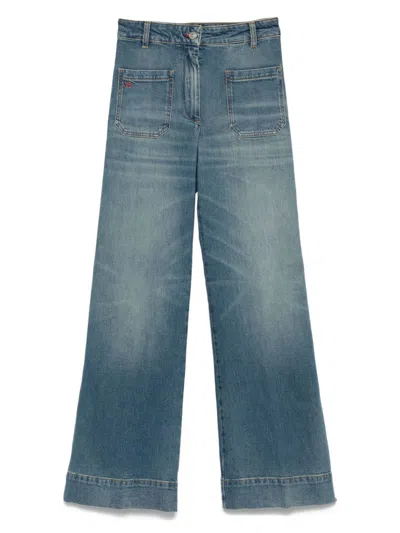 Victoria Beckham Wide-leg Jeans In Blue