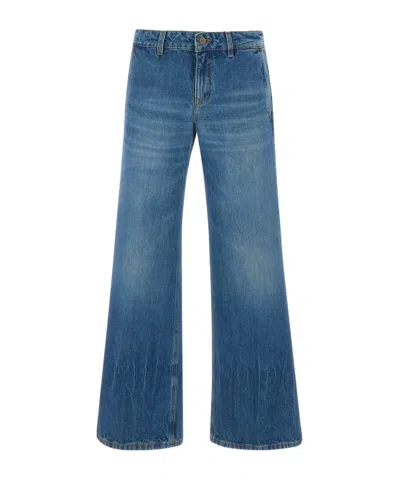 Victoria Beckham Wide Leg Jeans In Blue