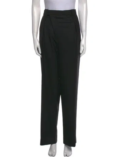 Pre-owned Victoria Beckham Wide Leg Pants In Black