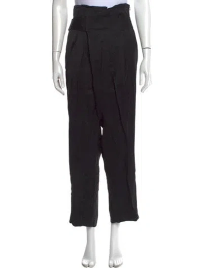 Pre-owned Victoria Beckham Wide Leg Pants In Black