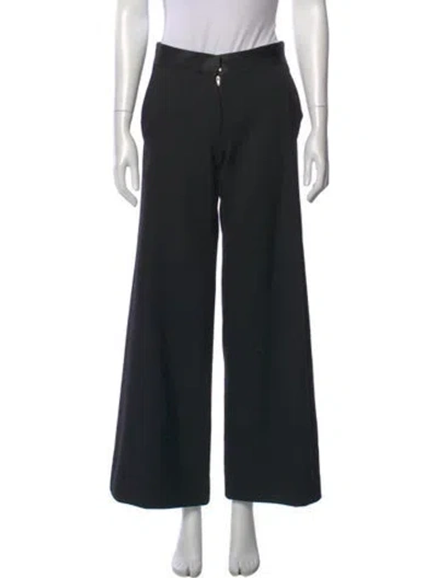 Pre-owned Victoria Beckham Wide Leg Pants In Blue