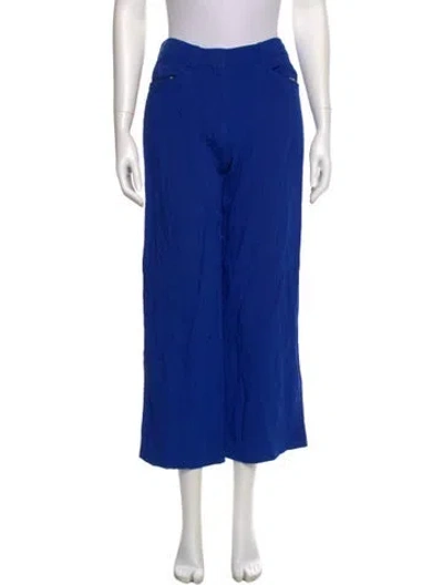 Pre-owned Victoria Beckham Wide Leg Pants In Blue