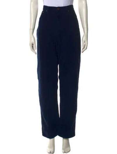 Pre-owned Victoria Beckham Wide Leg Pants In Blue