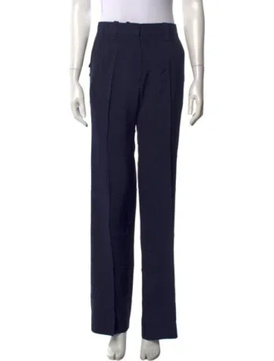 Pre-owned Victoria Beckham Wide Leg Pants In Blue