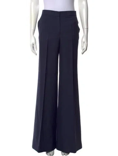 Pre-owned Victoria Beckham Wide Leg Pants In Blue