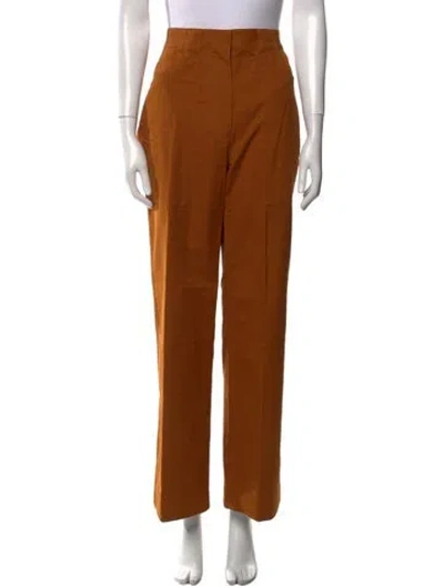 Pre-owned Victoria Beckham Wide Leg Pants In Brown