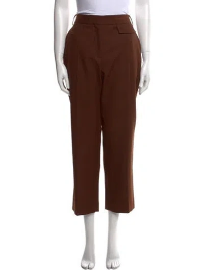Pre-owned Victoria Beckham Wide Leg Pants In Brown