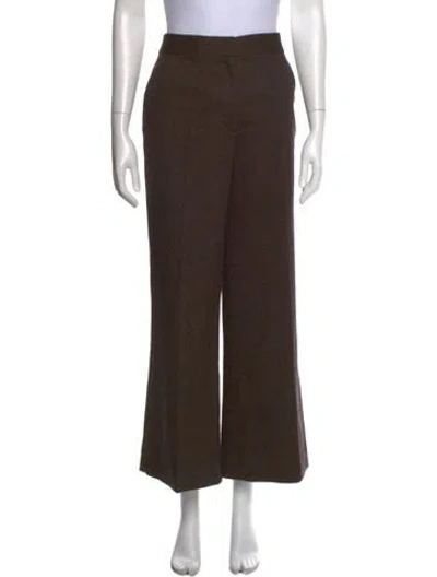 Pre-owned Victoria Beckham Wide Leg Pants In Brown