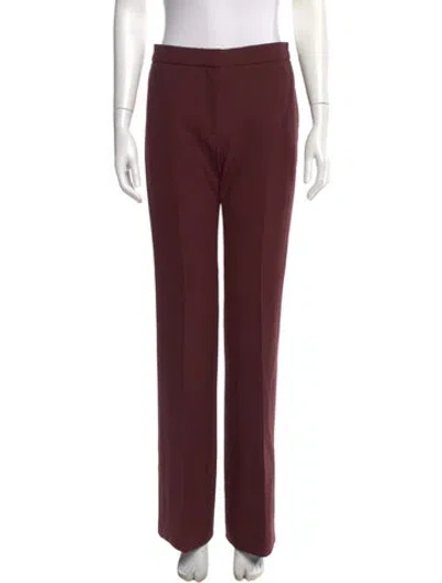 Pre-owned Victoria Beckham Wide Leg Pants In Burgundy