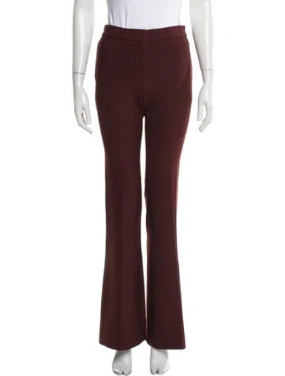 Pre-owned Victoria Beckham Wide Leg Pants In Burgundy