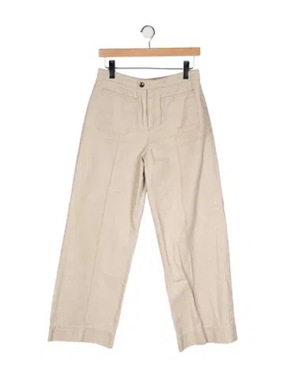 Pre-owned Victoria Beckham Wide Leg Pants In Neutral