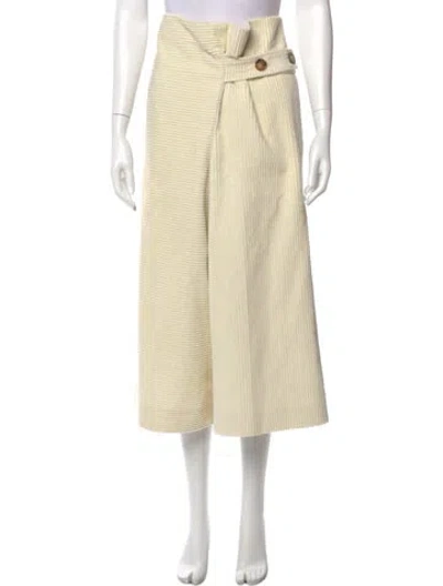 Pre-owned Victoria Beckham Wide Leg Pants In Neutral