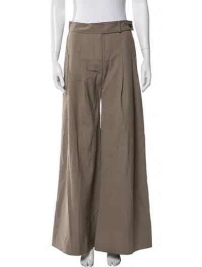 Pre-owned Victoria Beckham Wide Leg Pants In Neutral