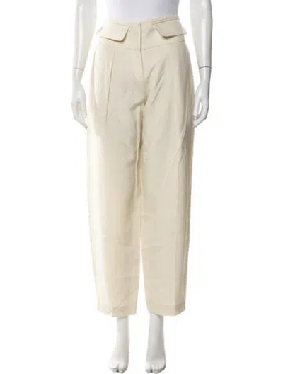 Pre-owned Victoria Beckham Wide Leg Pants In Neutrals
