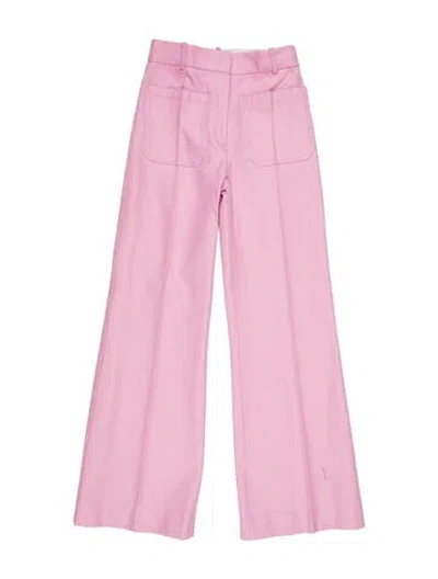 Pre-owned Victoria Beckham Wide Leg Pants In Pink