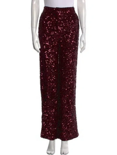 Pre-owned Victoria Beckham Wide Leg Pants In Purple