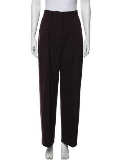 Pre-owned Victoria Beckham Wide Leg Pants In Purple